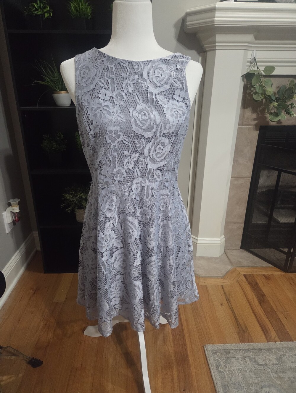 Euc Light Blue Lace Dress